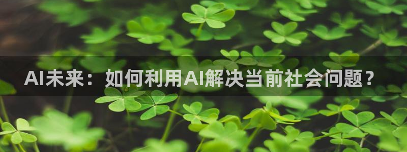 AI未来：如何利用AI解决当前社会问题？