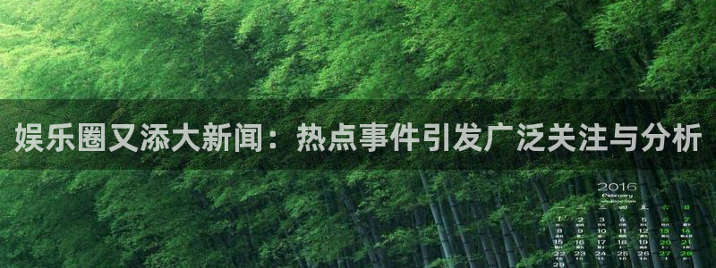 娱乐圈又添大新闻：热点事件引发广泛关注与分析